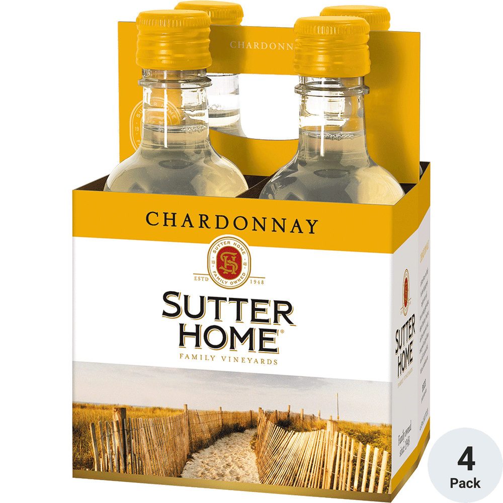 Sutter Home Chardonnay 4-187ml Btls