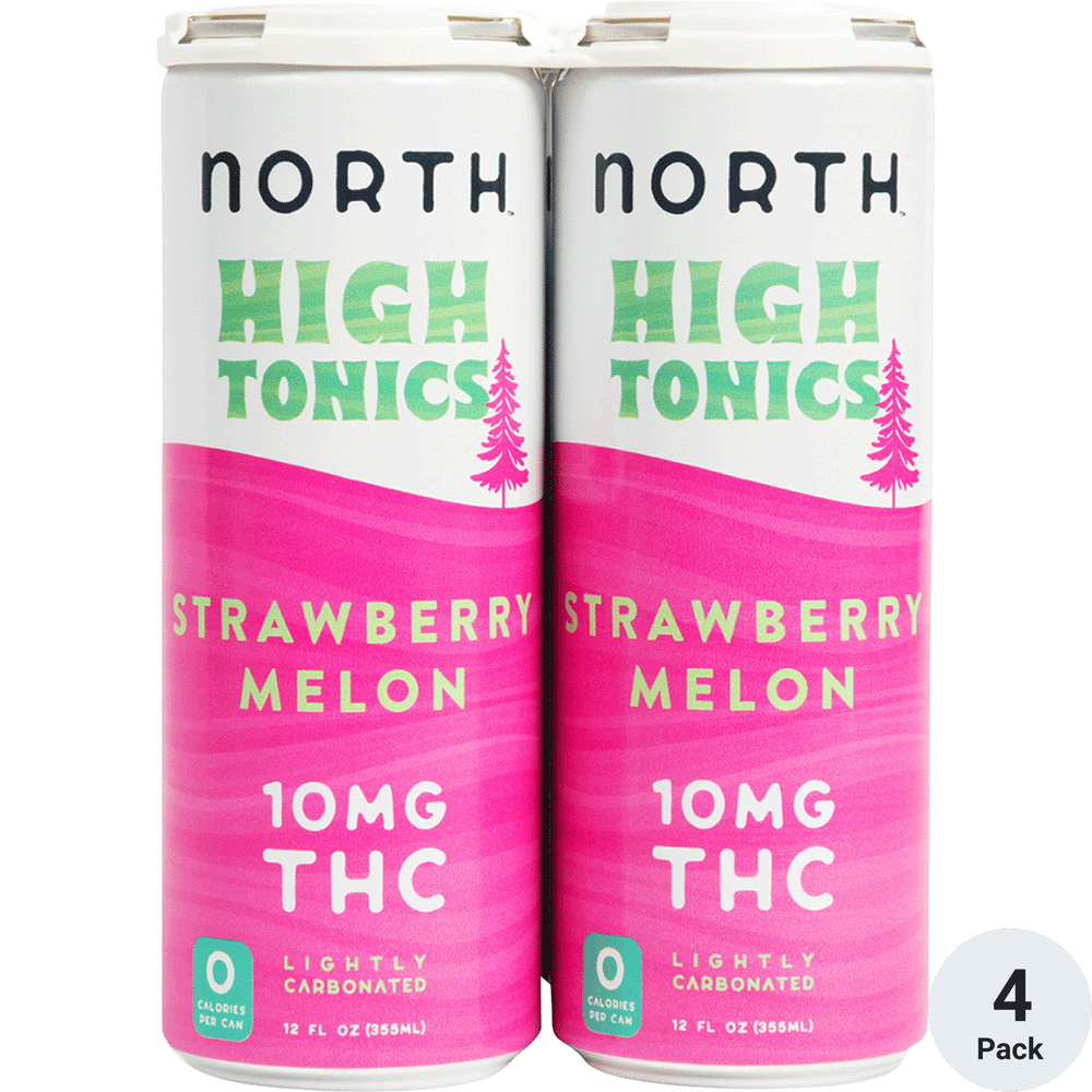 High Tonics THC 10mg Strawberry Melon Seltzer