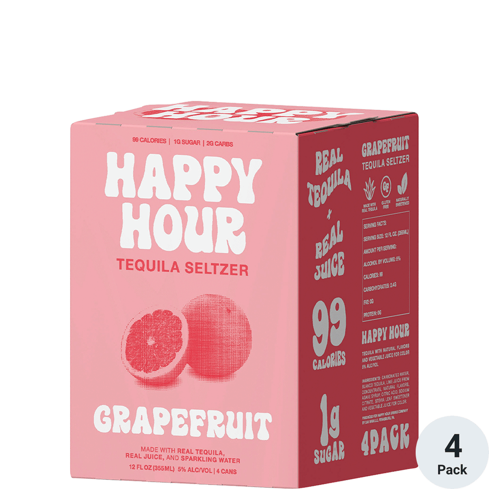 Happy Hour Grapefruit Tequila Seltzer Total Wine & More