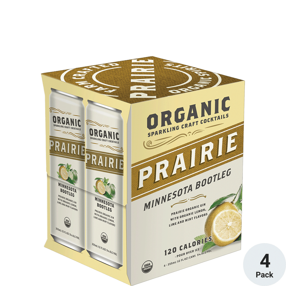Prairie Organic Sparkling Minnesota Bootleg Craft Cocktail  4pk-355ml