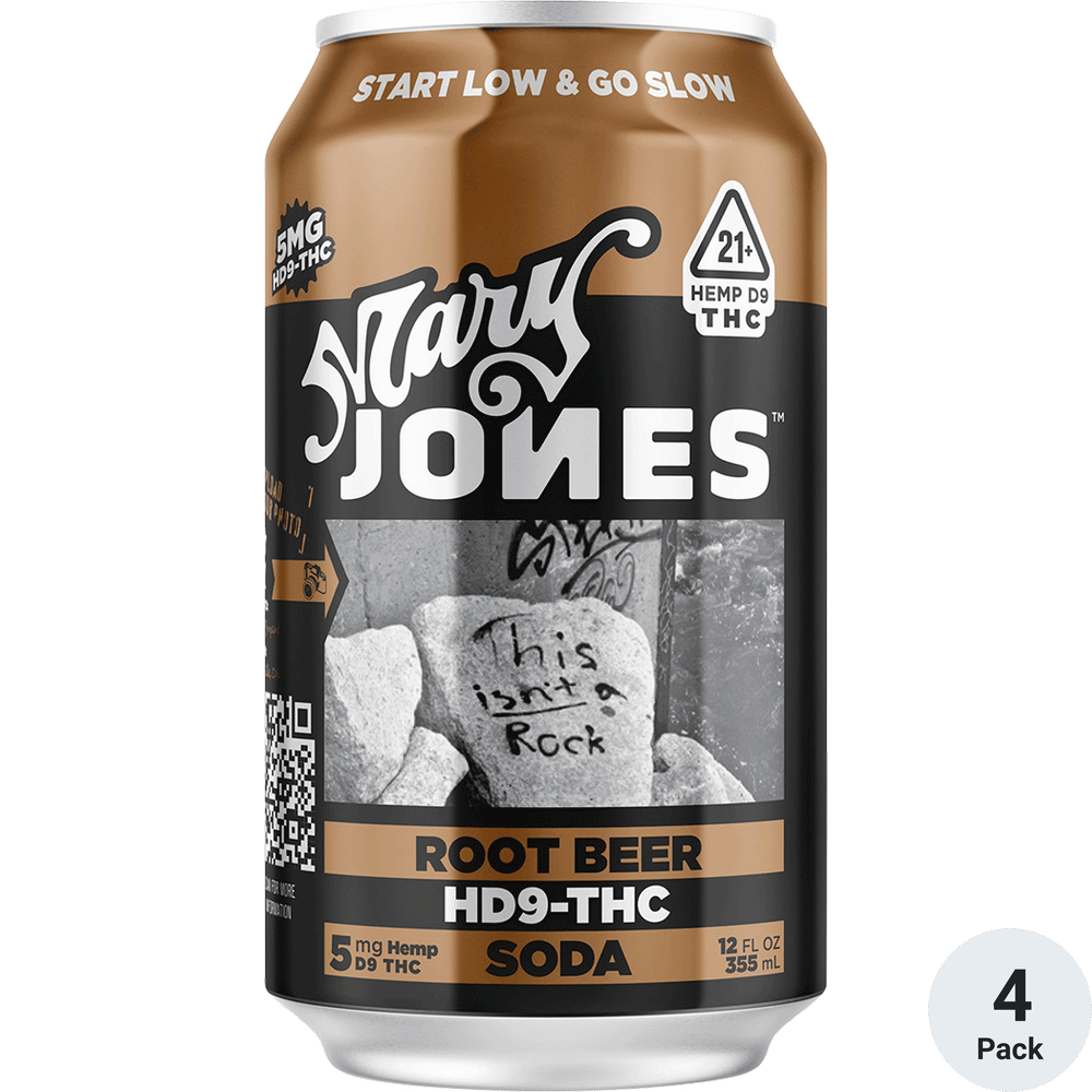 Mary Jones THC 5mg Root Beer 4pk-12oz Cans