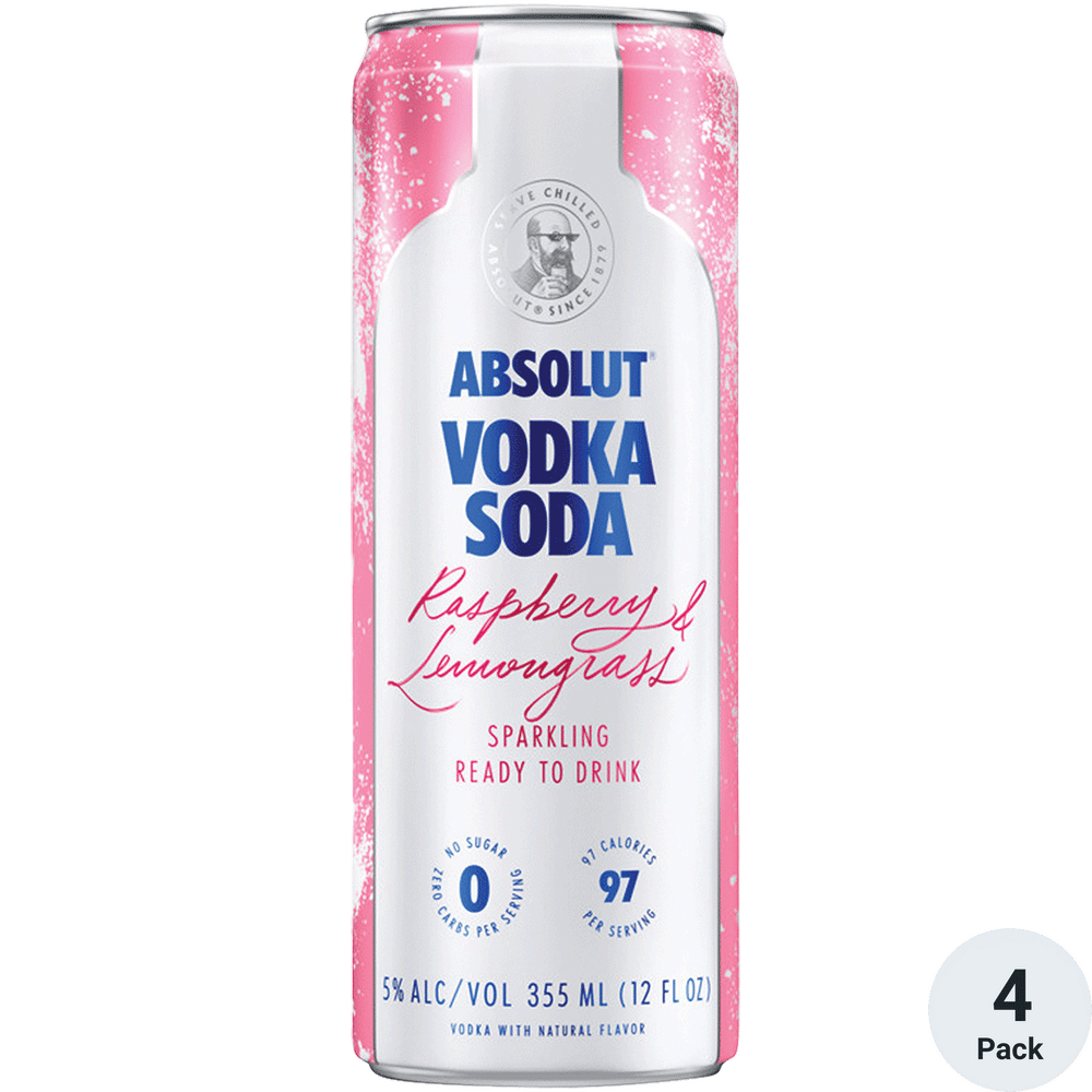 Absolut Vodka Soda Raspberry & Lemongrass Total Wine & More