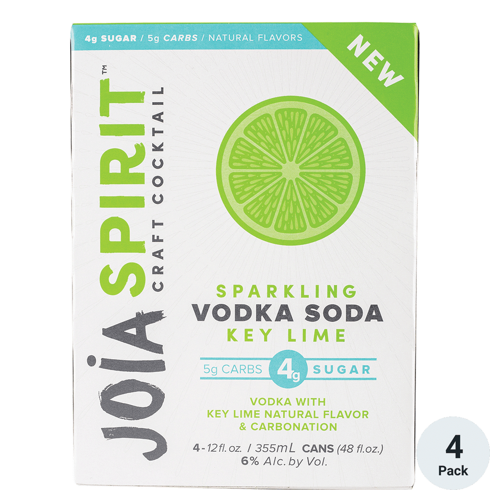 Joia Sparkling Vodka Soda Key Lime 4pk-355ml