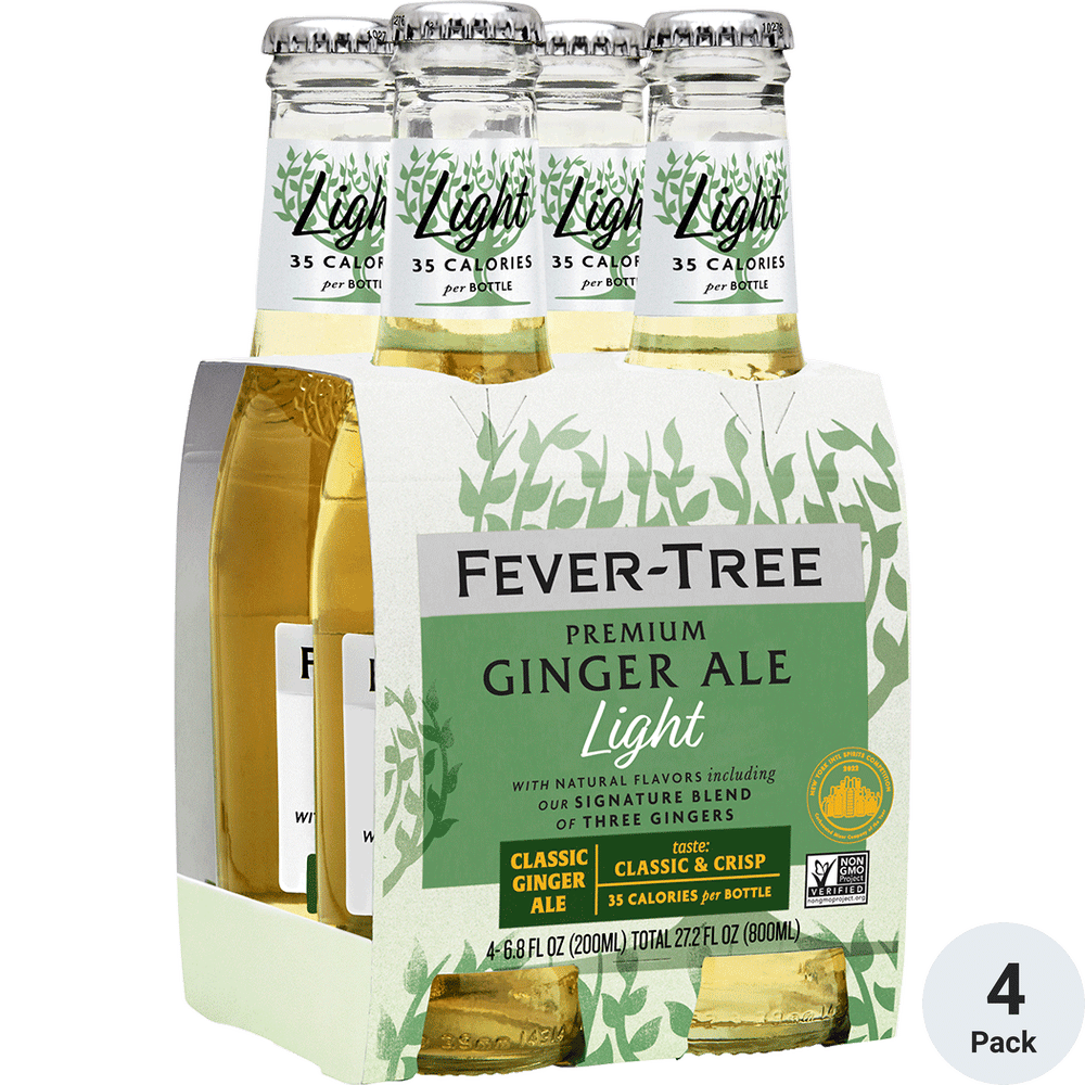 Fever Tree Light Ginger Ale 4pk -6.8oz Btl
