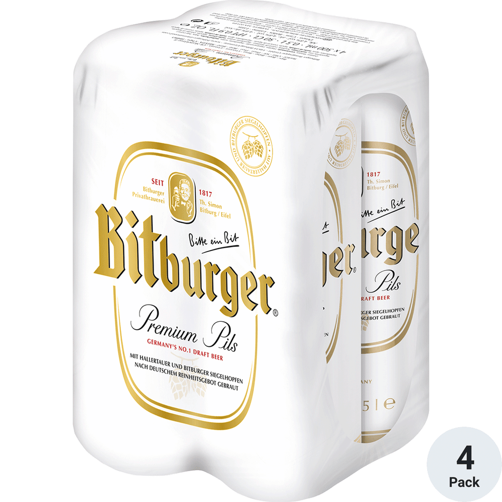 Bitburger Premium Pilsner 4pk-16oz Cans