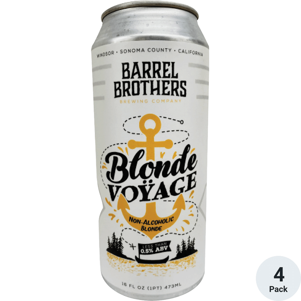 Barrel Brothers Non-Alcoholic Blonde Voyage 4pk-16oz Cans