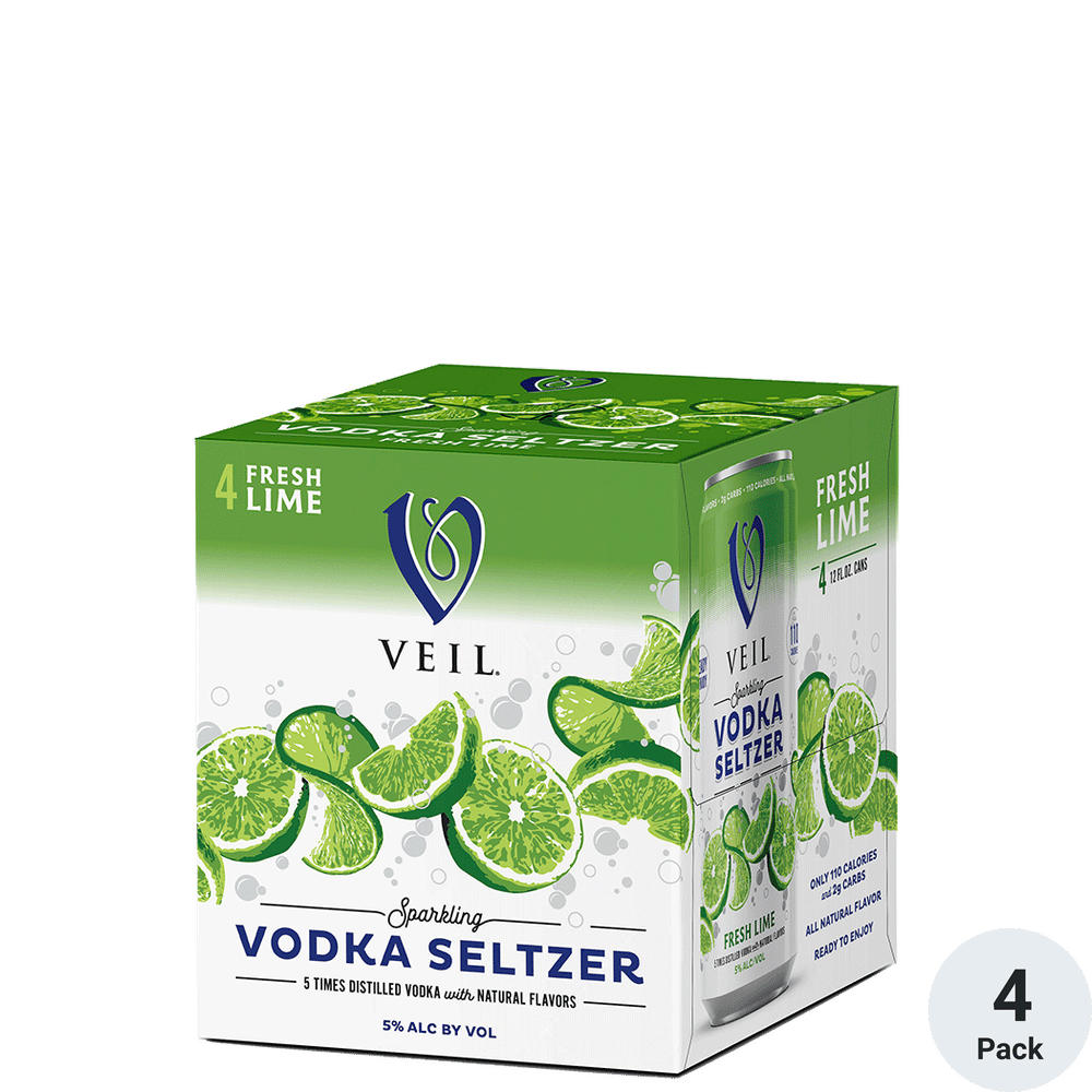 Veil Fresh Lime Seltzer 4pk-12oz Cans