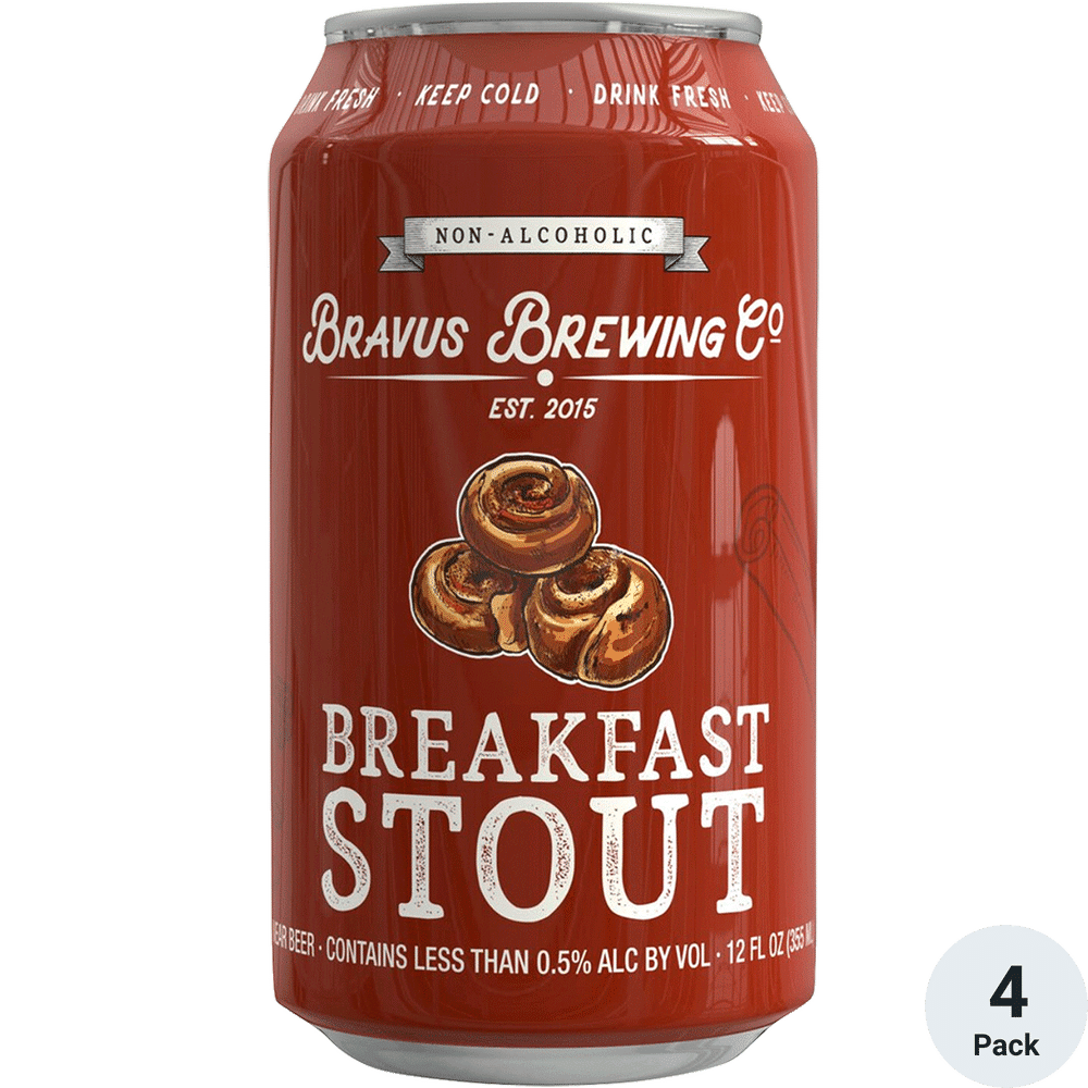 Bravus Non-Alcoholic Breakfast Stout 4pk-12oz Cans