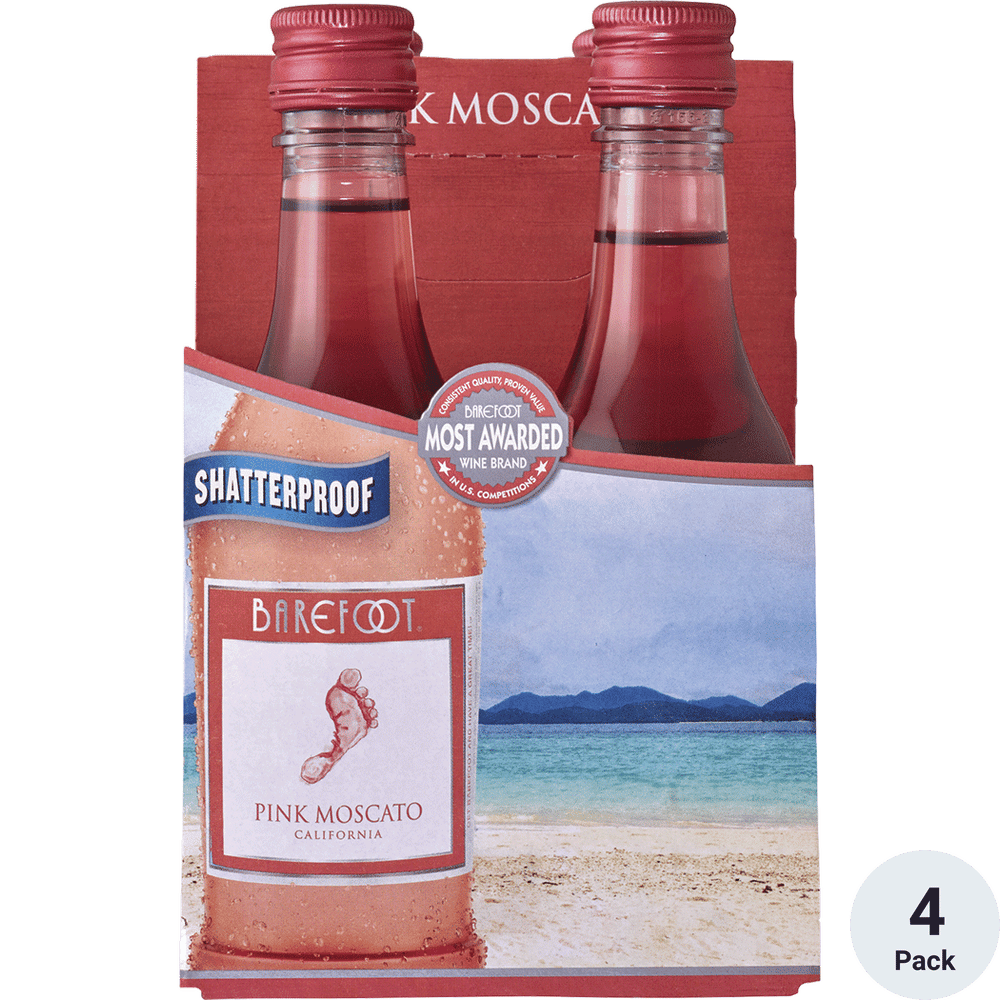 Barefoot Cellars Pink Moscato 4-187ml Btls