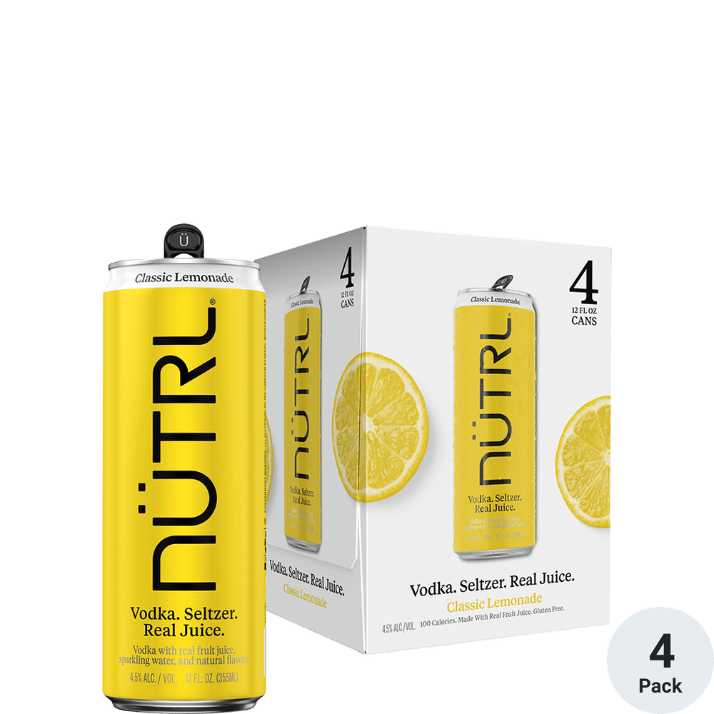 Nutrl Lemonade Hard Seltzer | Total Wine & More - 4pk-12oz Cans