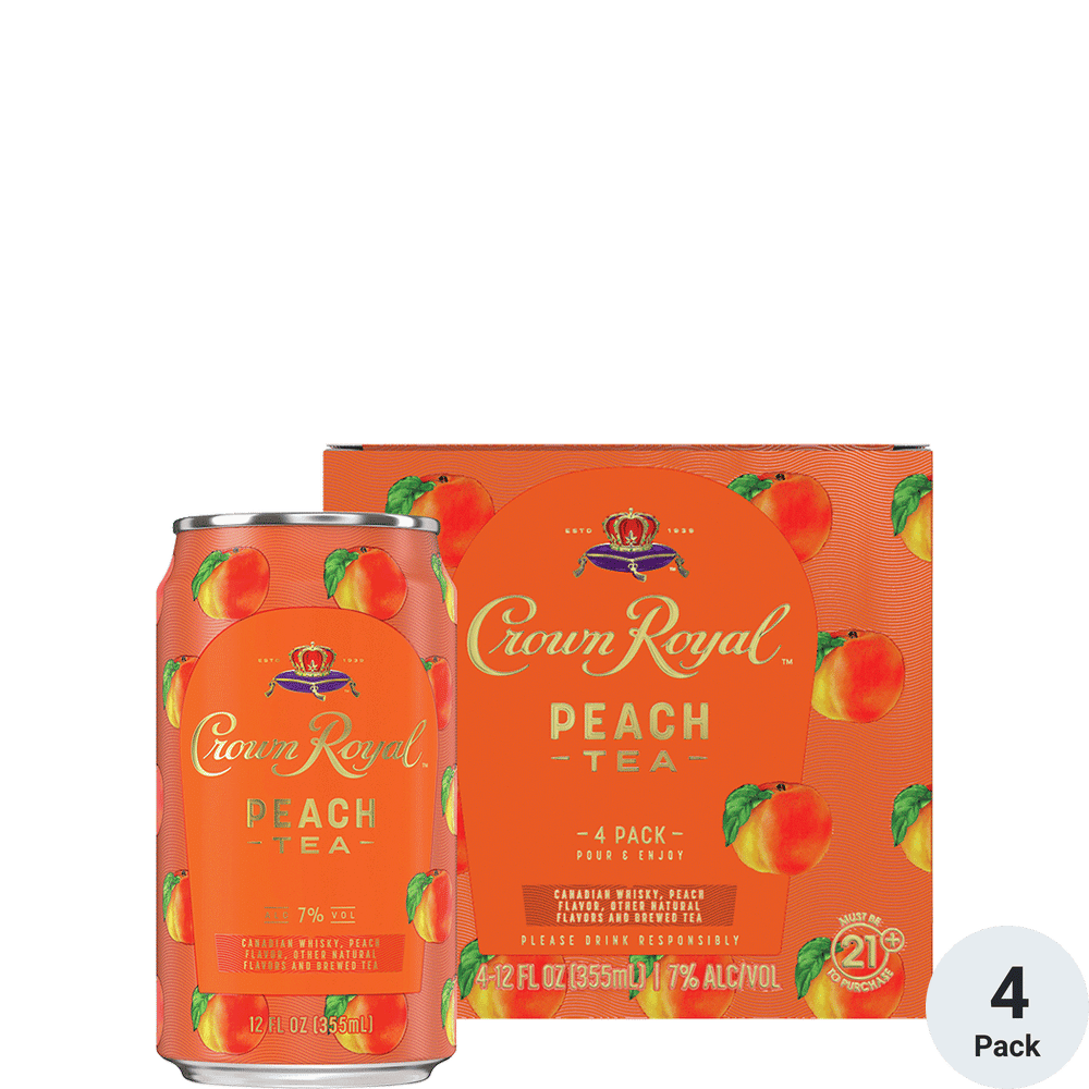 Crown Royal Peach Tea 4pk-12oz Cans