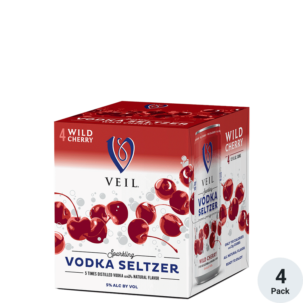 Veil Wild Cherry Seltzer 4pk-12oz Cans