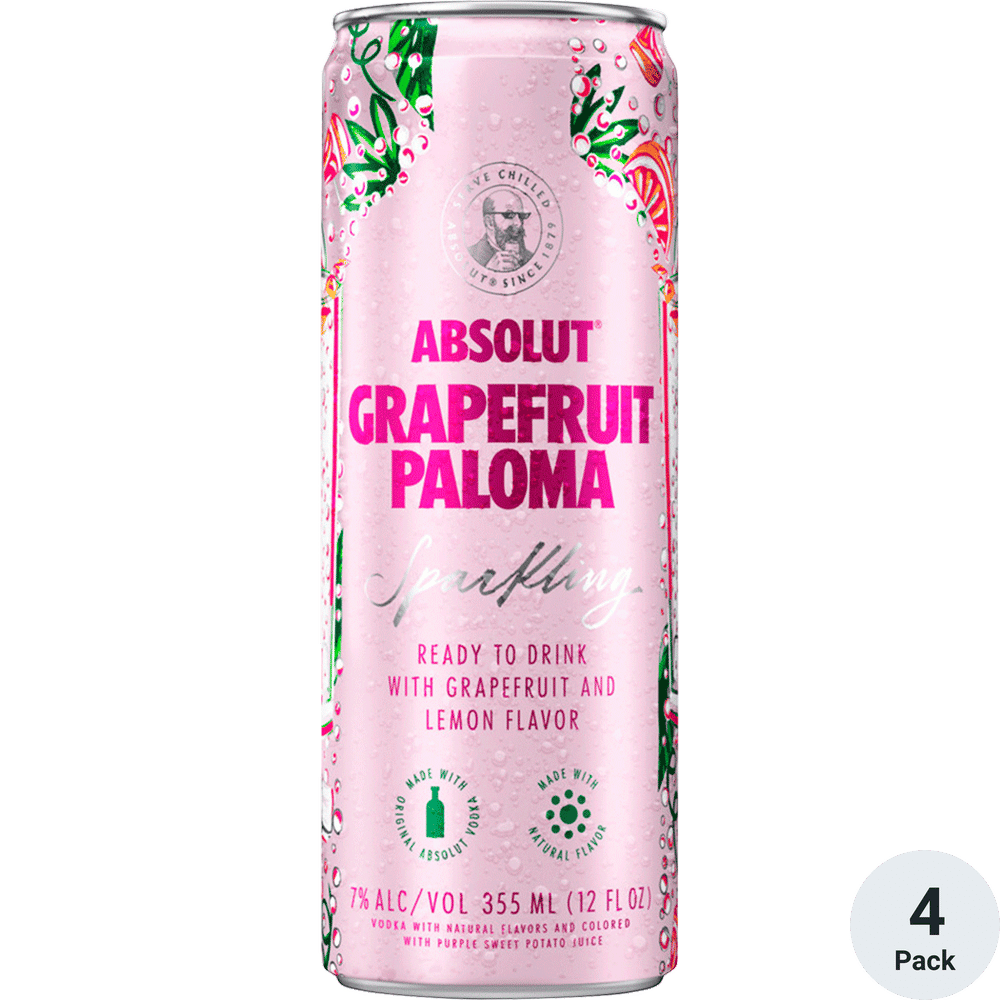 Absolut Grapefruit Paloma 4pk-12oz Cans