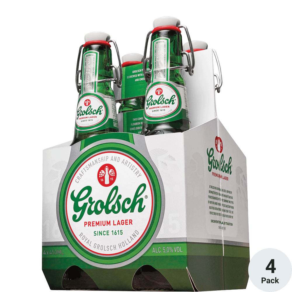 Grolsch Premium Lager 4-15.9oz Bottles