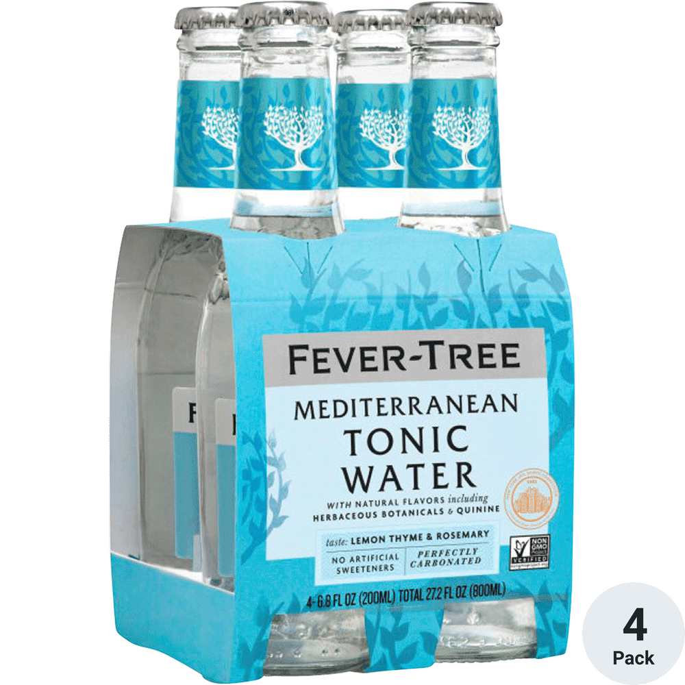 Fever Tree Mediterranean Tonic 4pk -6.8oz Btl