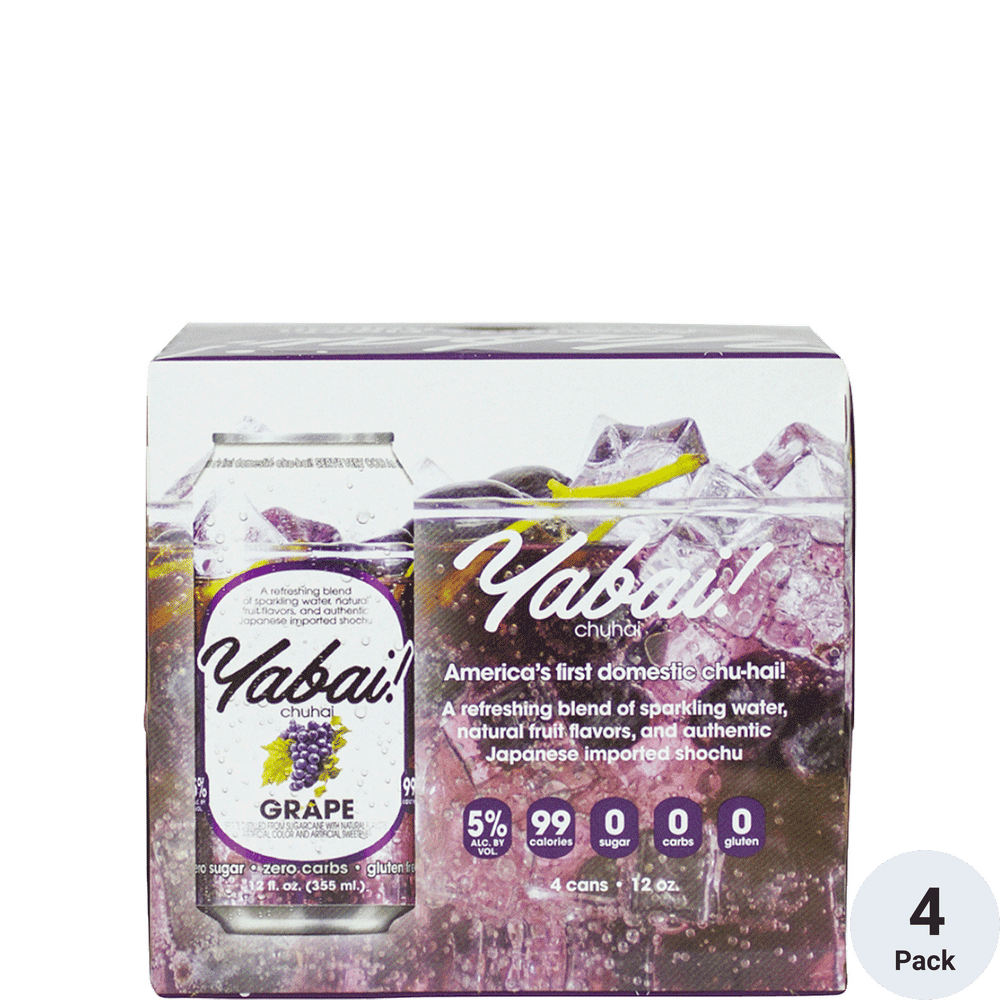 Yabai Grape - 4pk/12 fl oz Cans