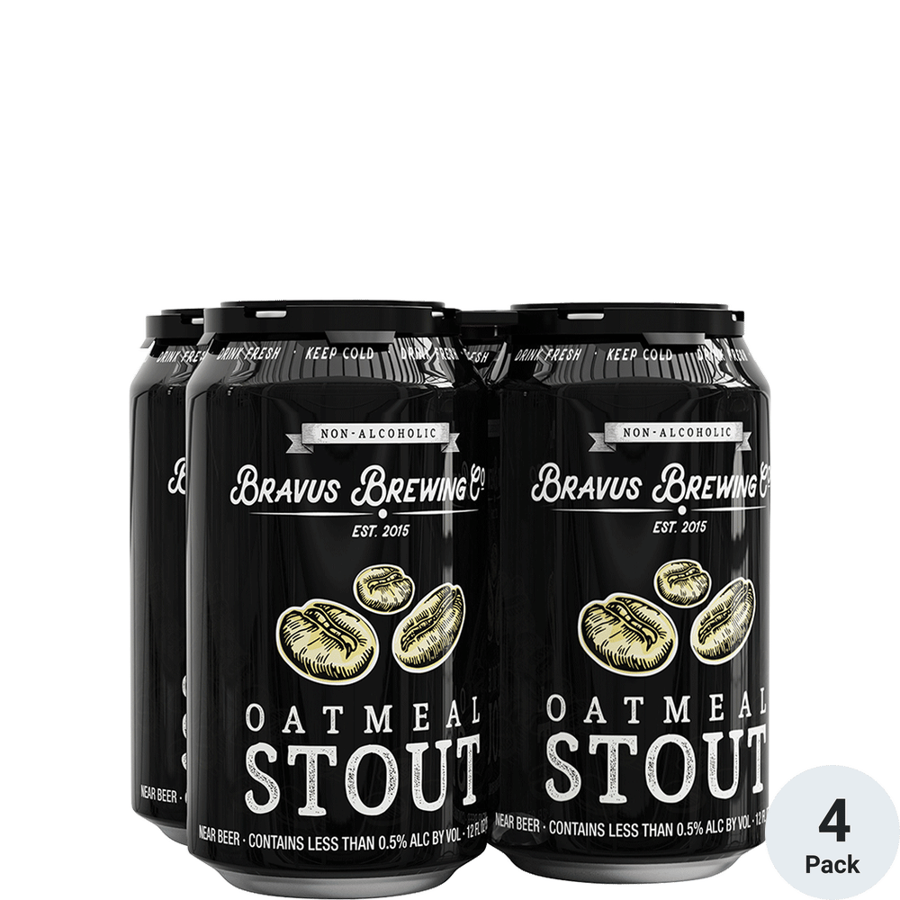 Bravus Non-Alcoholic Oatmeal Stout 4pk-12oz Cans