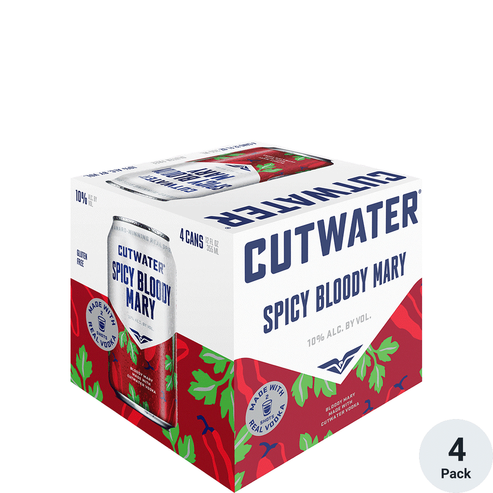 Cutwater Spicy Bloody Mary 4pk-12oz Cans