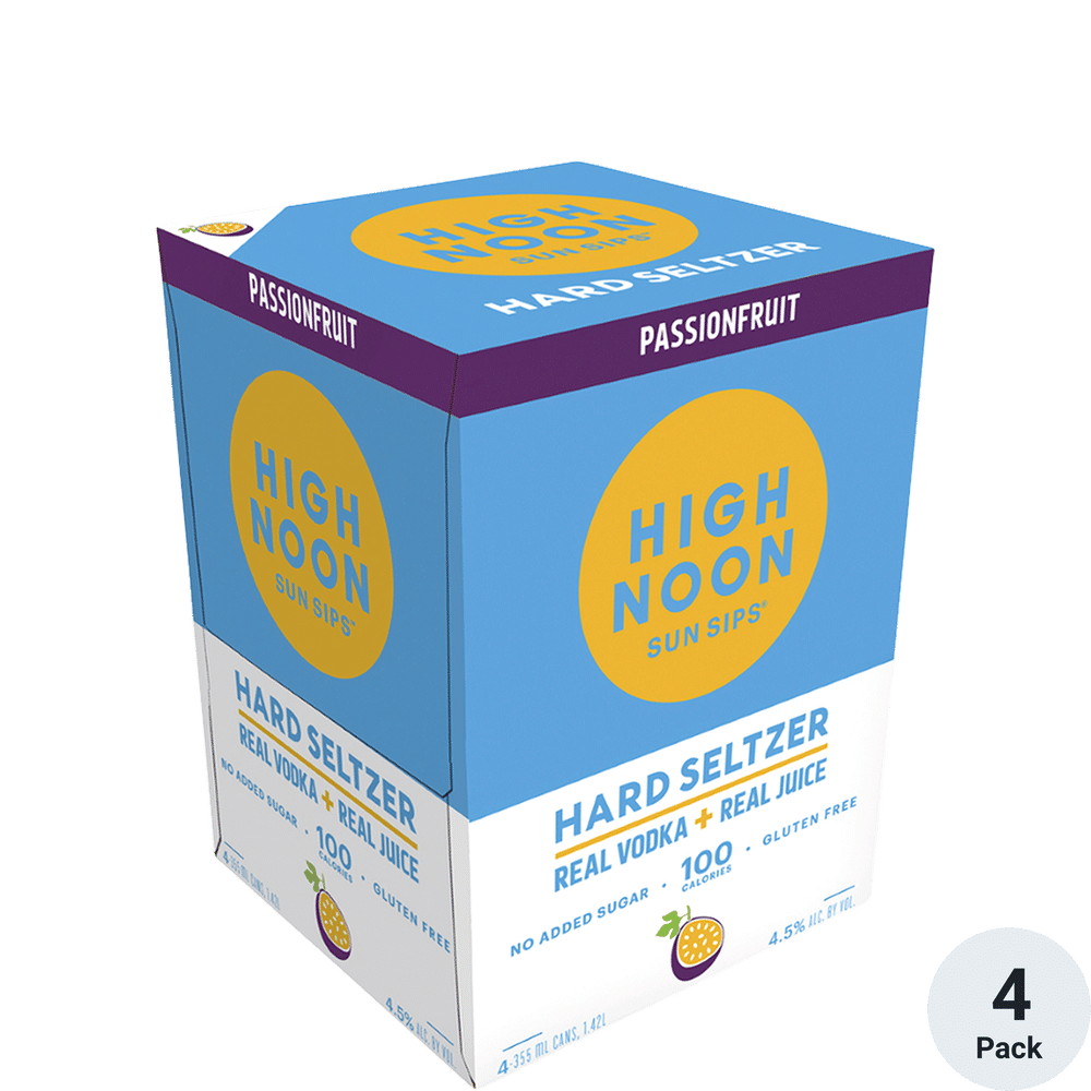 High Noon Hard Seltzer Passionfruit 4pk-12oz Cans