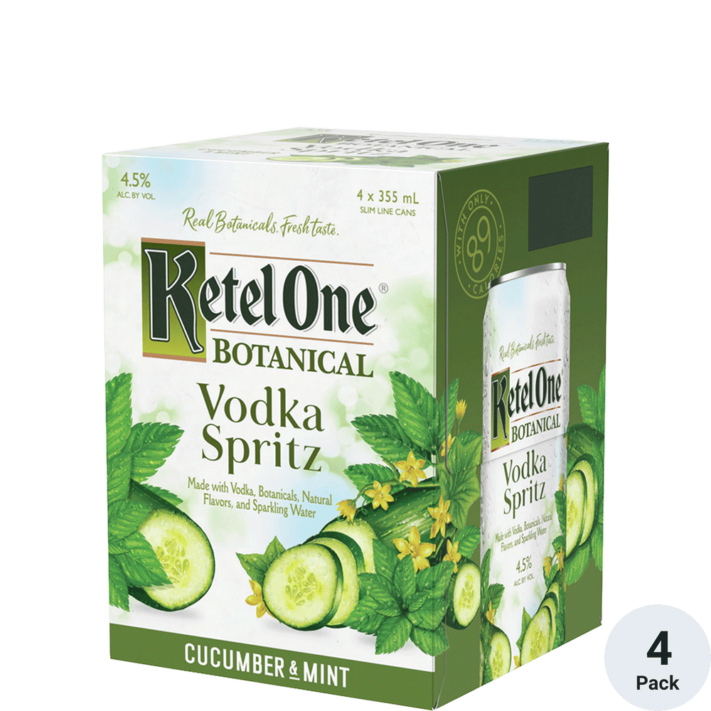 Ketel One Botanical Vodka Spritz Cucumber & Mint 4pk-12oz Cans