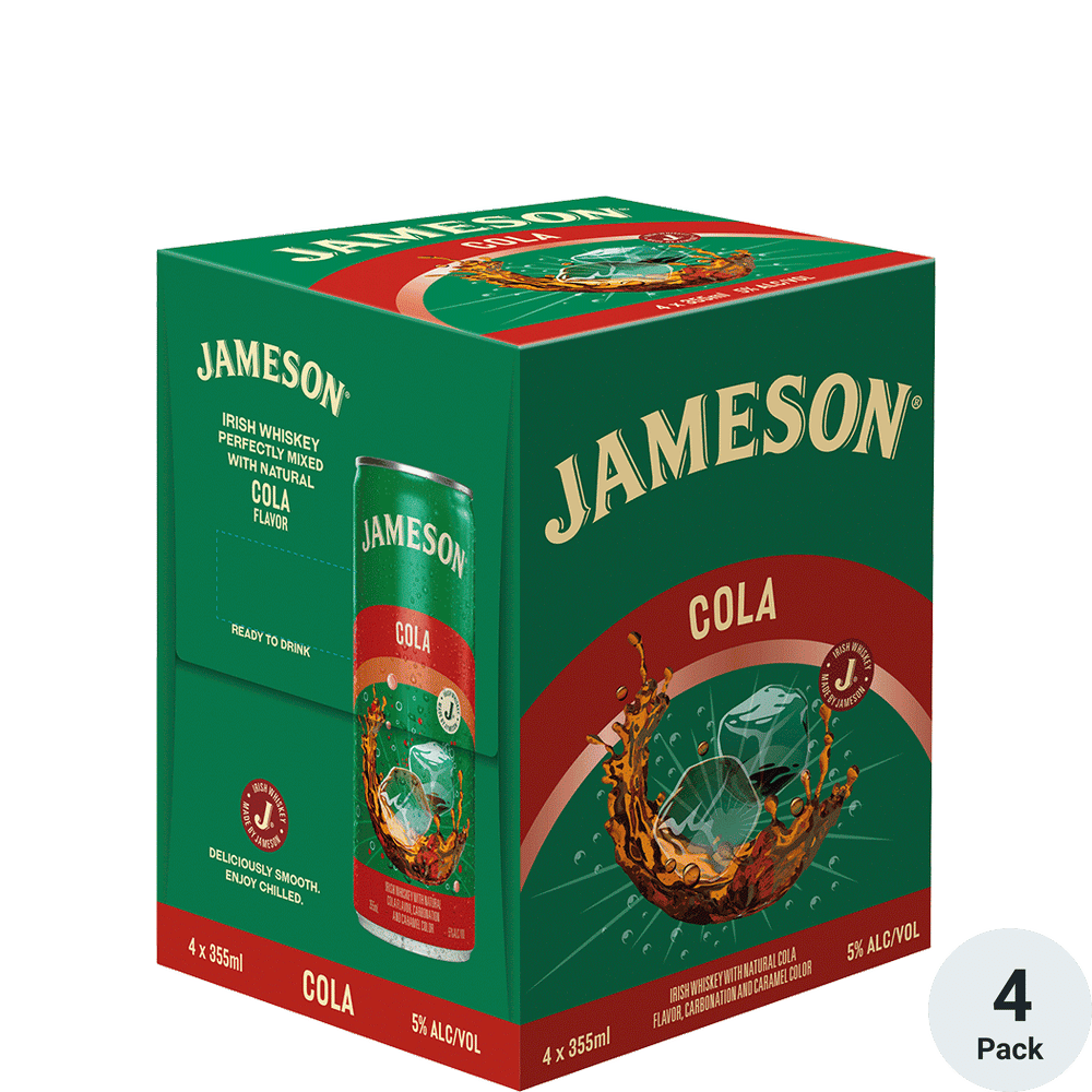 Jameson Whiskey & Cola Cocktail 4pk-12oz Cans