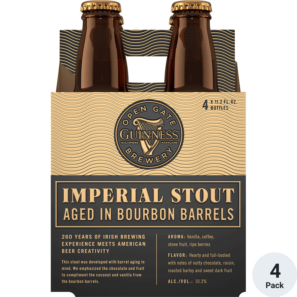 Guinness Bourbon Barrel Imperial Stout 4pk-11oz Btls