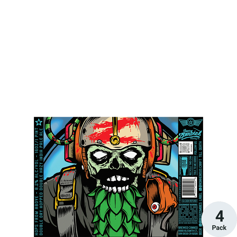 Beer Zombies Hops From Above DDH Hazy Double IPA Total Wine & More