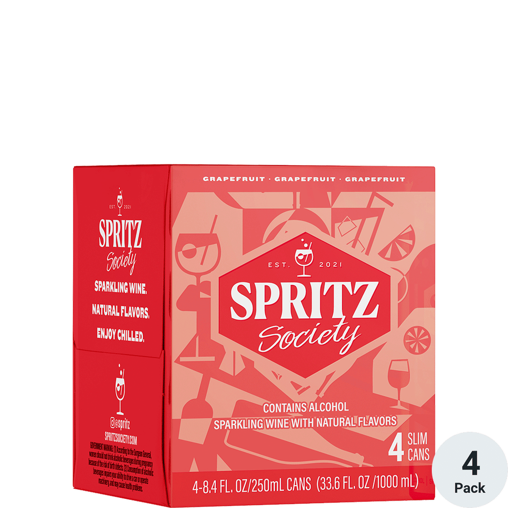 Spritz Society Grapefruit 4pk-8.4oz Cans