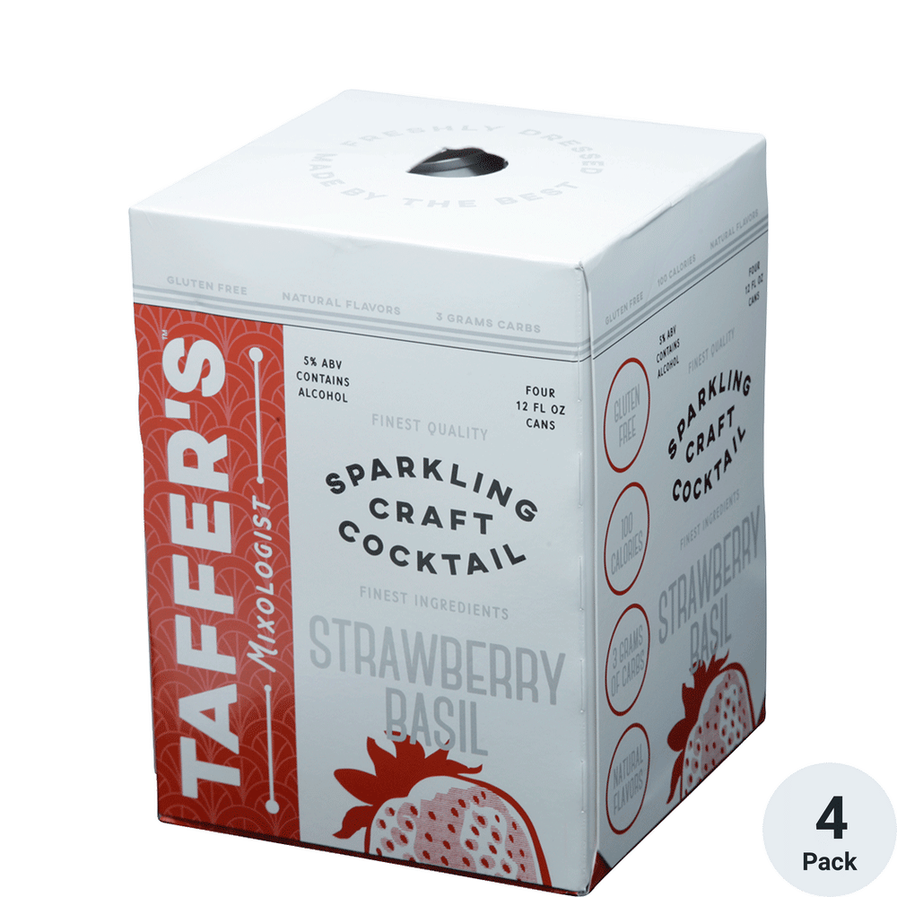 Taffer's Strawberry Basil Sparkling Craft Cocktail Total Wine & More