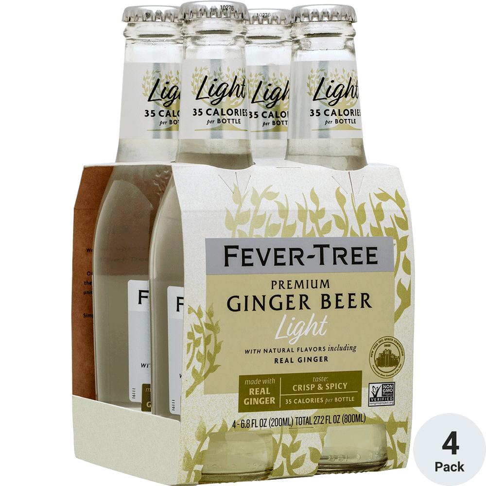 Fever Tree Light Ginger Beer 4pk -6.8oz Btl