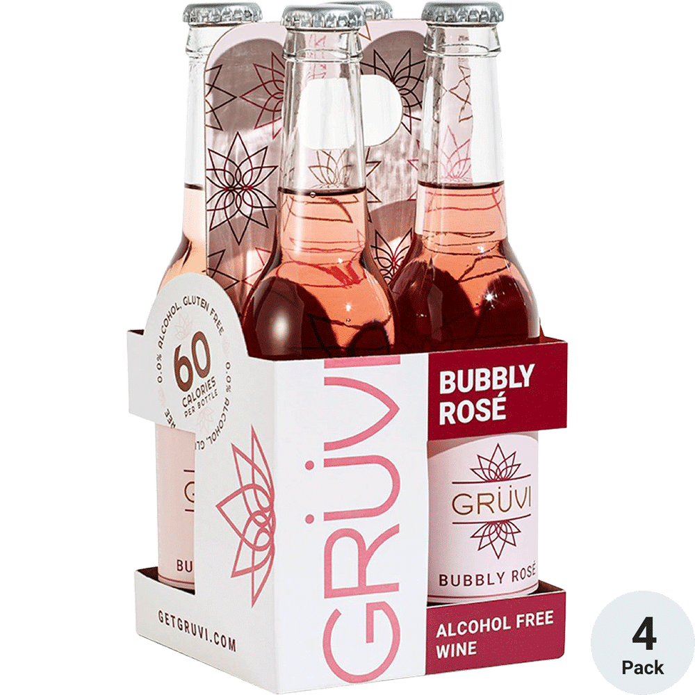 Gruvi Non-Alcoholic Bubbly Rose 4pk-10oz Btls