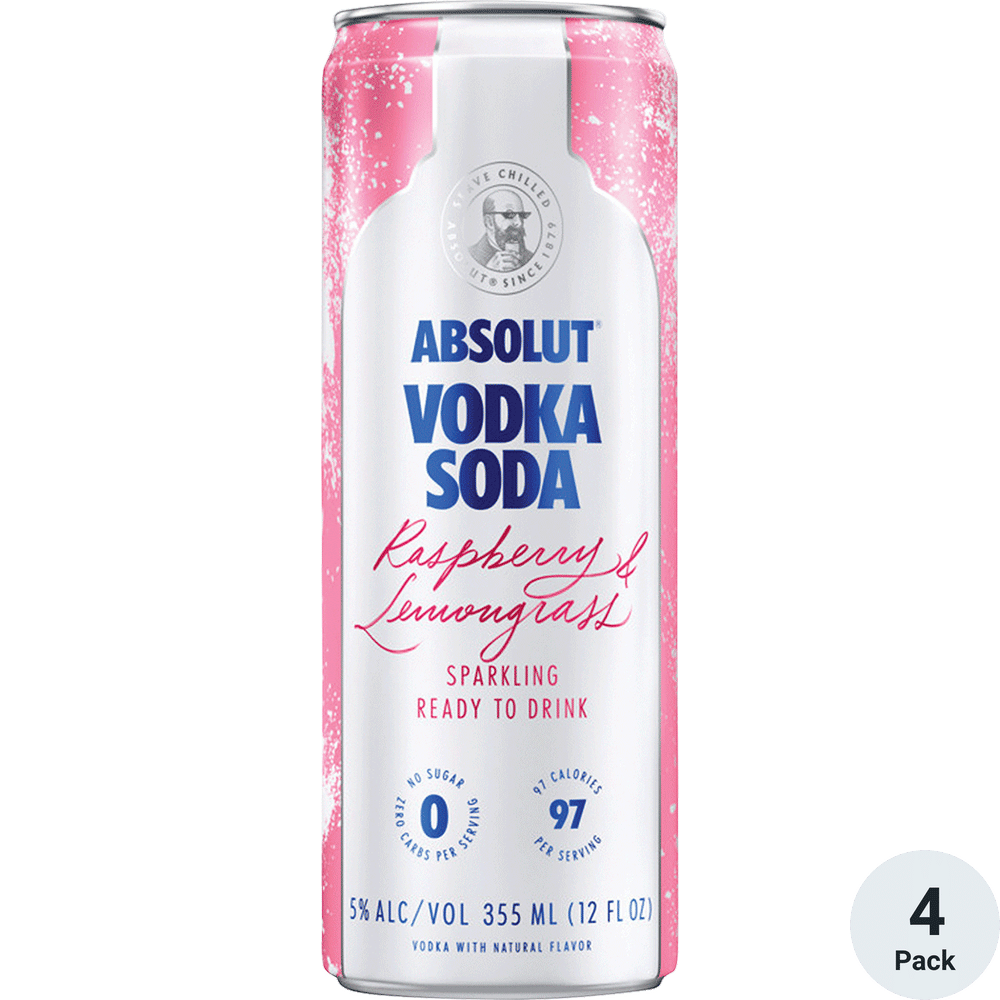 Absolut Vodka Soda Raspberry & Lemongrass Total Wine & More