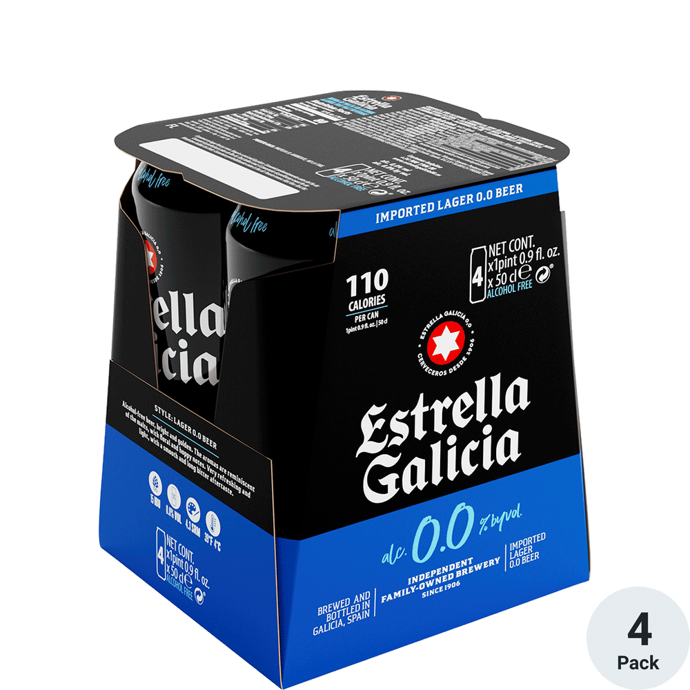 Estrella Galicia 0.0 NonAlcoholic Lager Total Wine & More