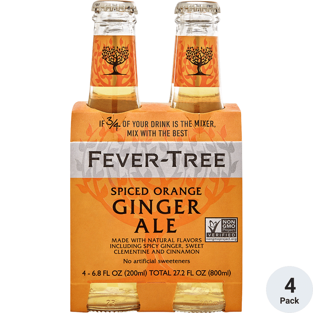 Fever Tree Spiced Orange Ginger Ale 4pk -6.8oz Btl