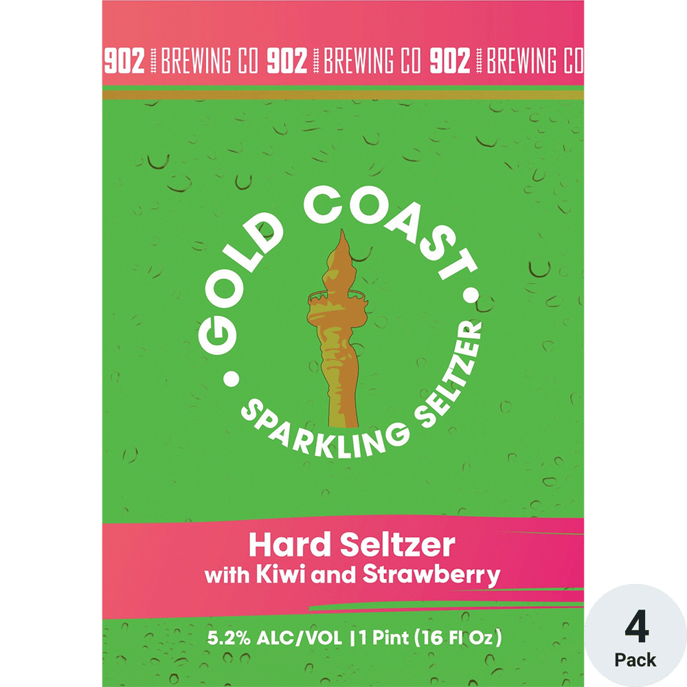 902 Brewing Kiwi Strawberry Gold Coast Hard Seltzer Total Wine & More