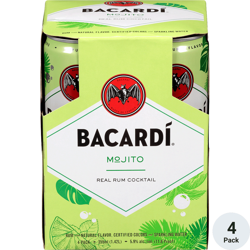 Bacardi Cocktails Mojito 4pk-12oz Cans