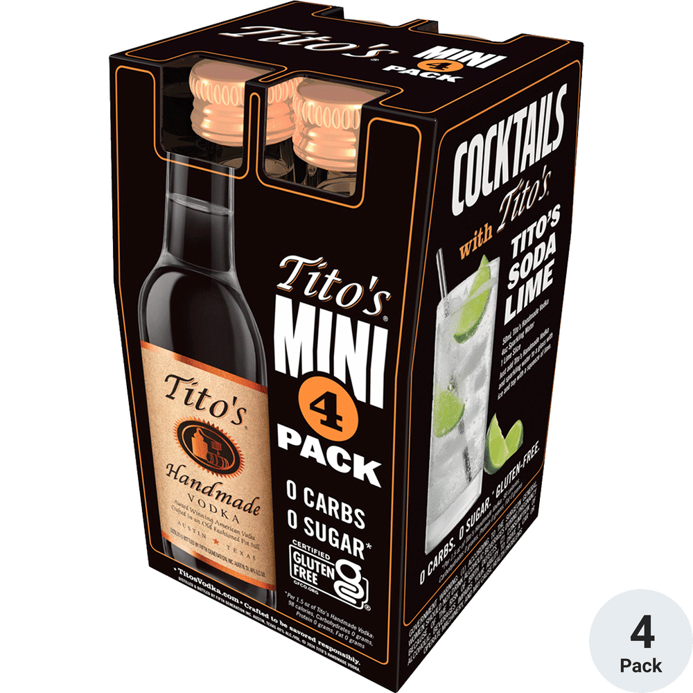 Tito's Handmade Vodka 50ml 4pk