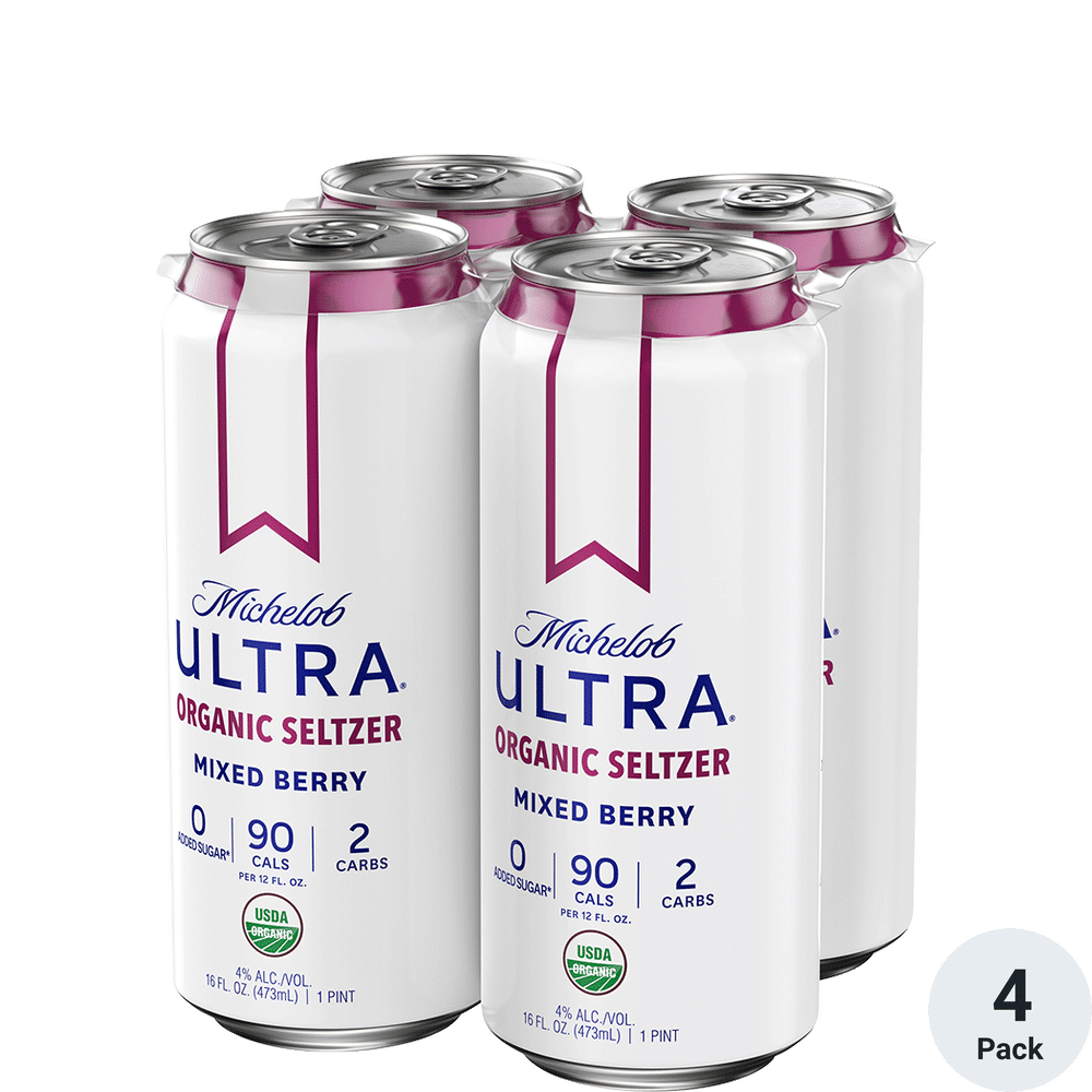 Michelob Ultra Mixed Berry Organic Hard Seltzer 4pk-16oz Cans