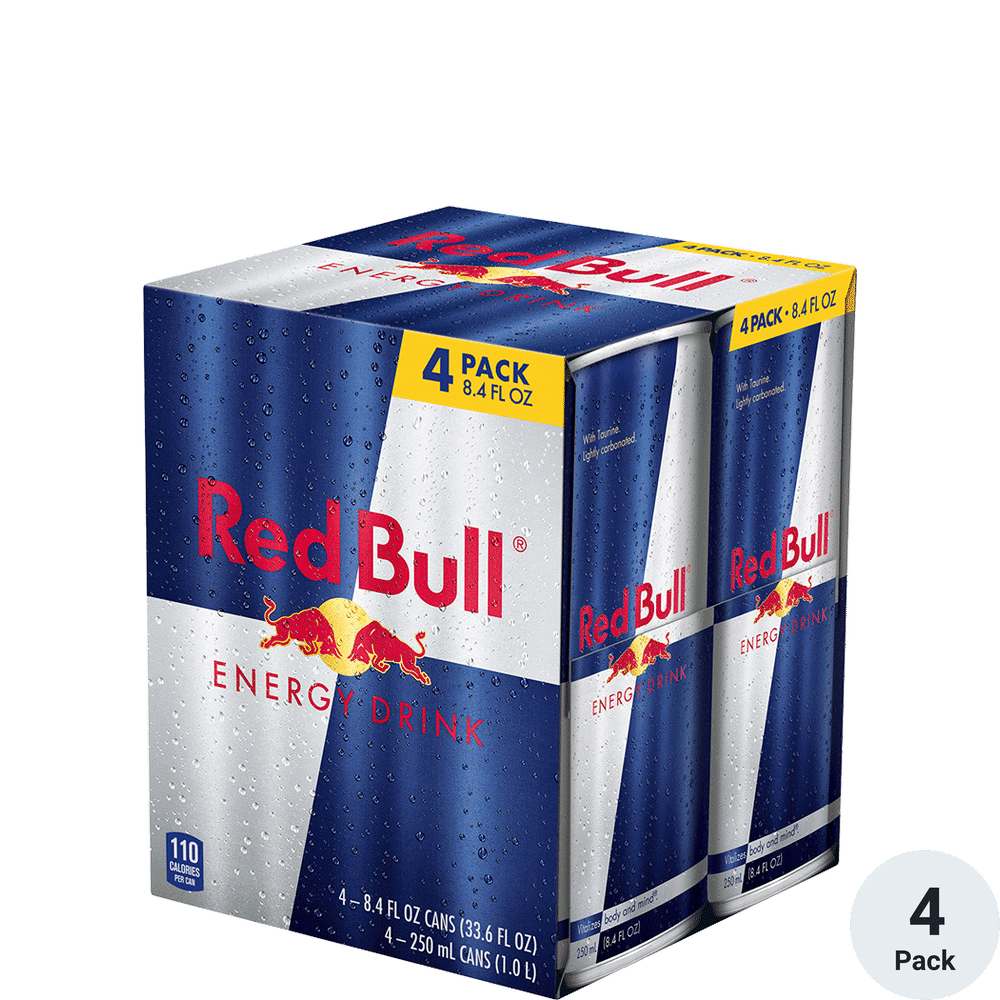 Red Bull Energy Drink 4 - 8.4oz cans