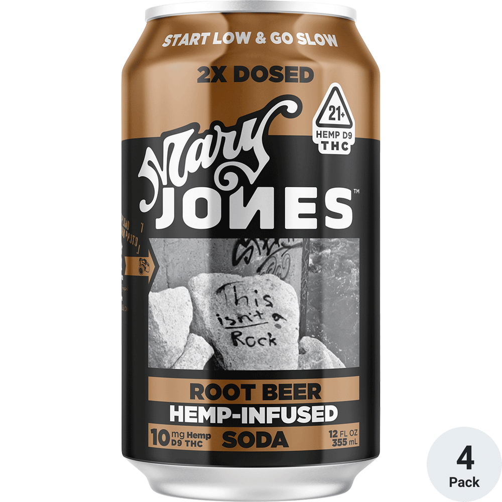 Mary Jones THC 10mg Root Beer 4pk-12oz Cans