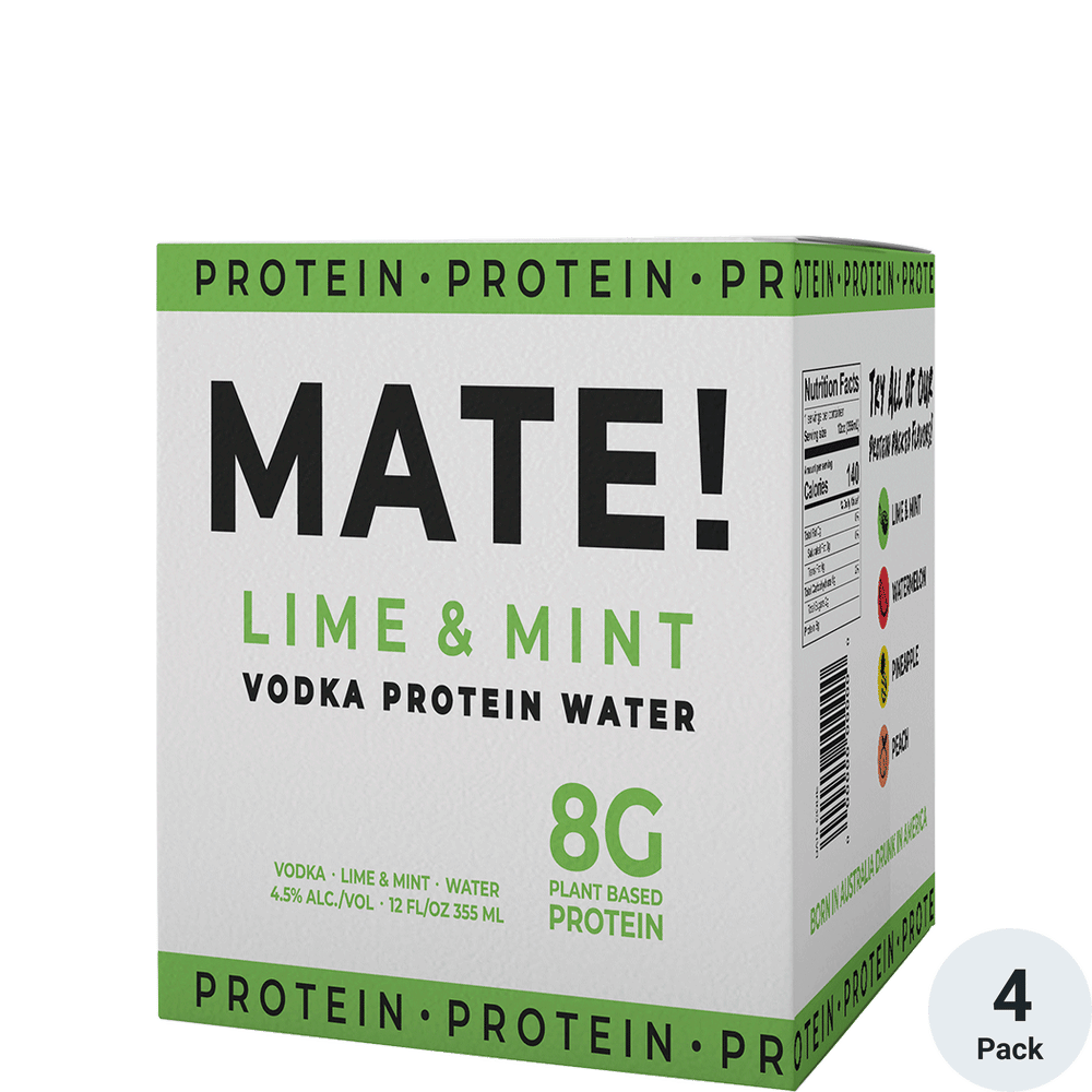 MATE! Lime & Mint Vodka Protein Water Total Wine & More