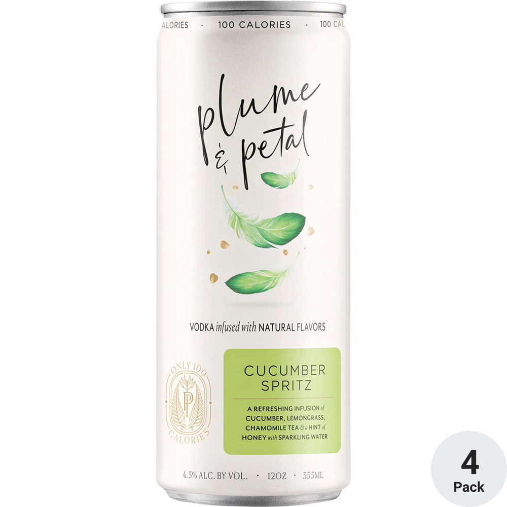 Plume & Petal Cucumber Spritz 4pk-12oz Cans