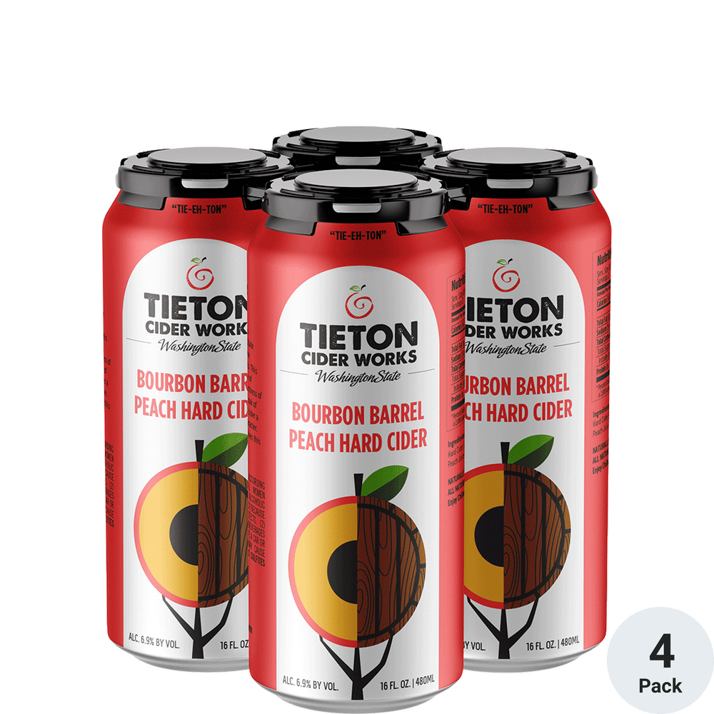 Tieton Bourbon Barrel Peach Hard Cider | Total Wine & More