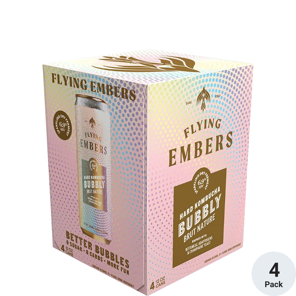 Flying Embers Bubbly Hard Kombucha Total Wine & More