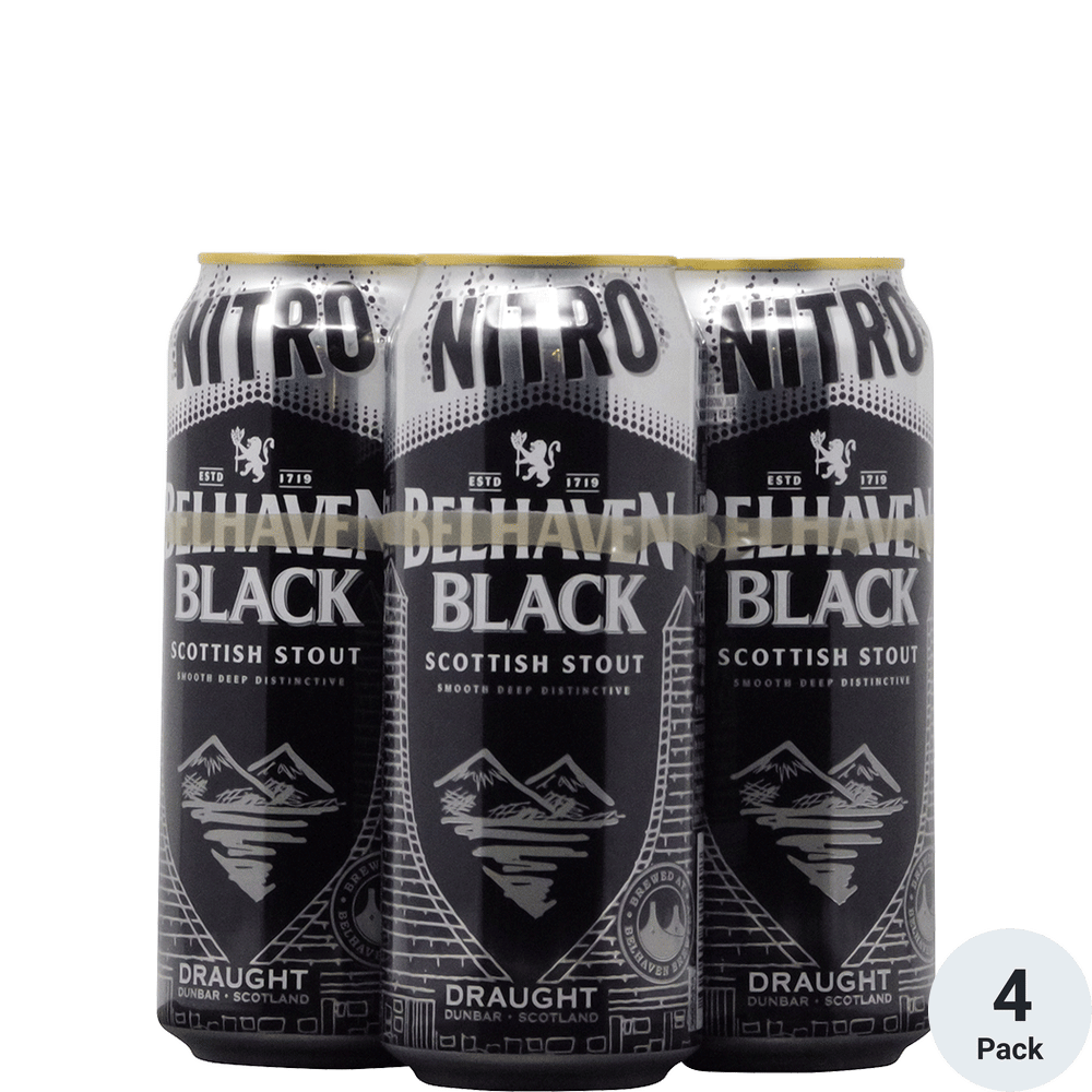Belhaven Black Scottish Stout 4pk-15oz Cans