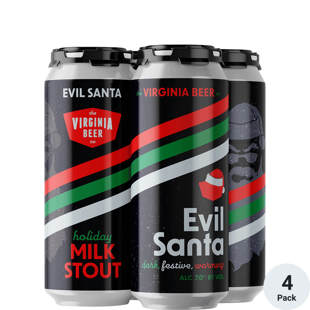 Virginia Beer Evil Santa 4pk-16oz Cans