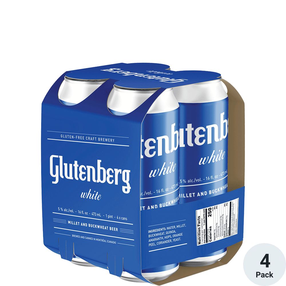 Glutenberg White Ale 4pk-16oz Cans