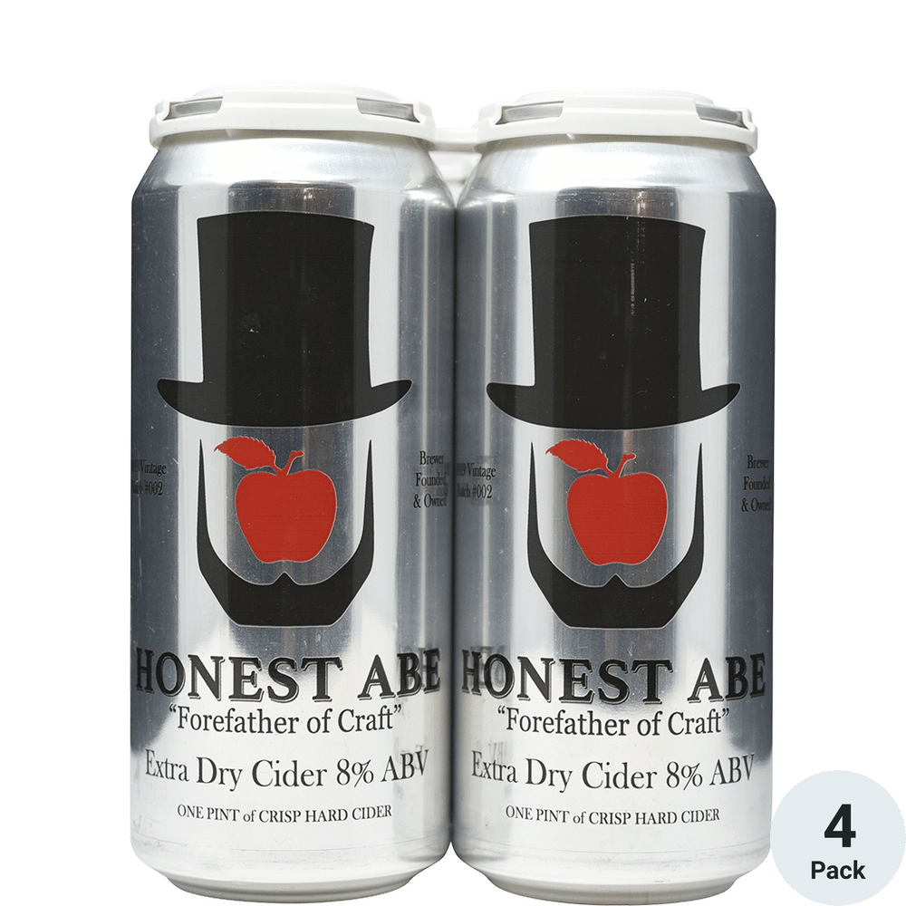 Honest Abe Extra Dry Cider 4pk-16oz Cans