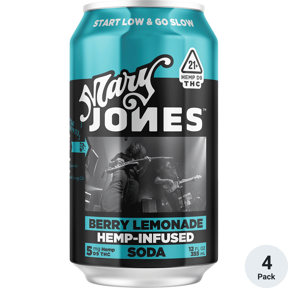 Mary Jones THC 5mg Berry Lemonade 4pk-12oz Cans