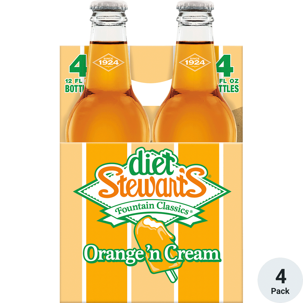 Stewarts Diet Orange n Cream 4pk-12oz Btls